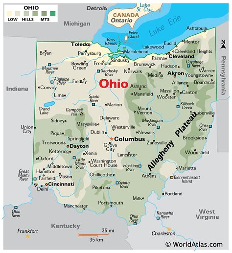 what is the capital of ohio|ohio state map.